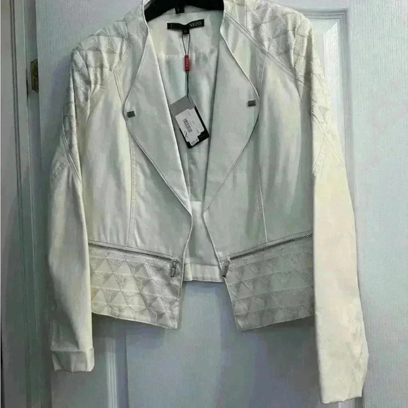 NWT ivory faux  leather Ness jacket - Picture 6 of 7